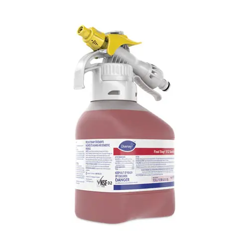 Diversey™ Final Step 512 Sanitizer, 1.5 L RTD Refill, Red, 2/Carton