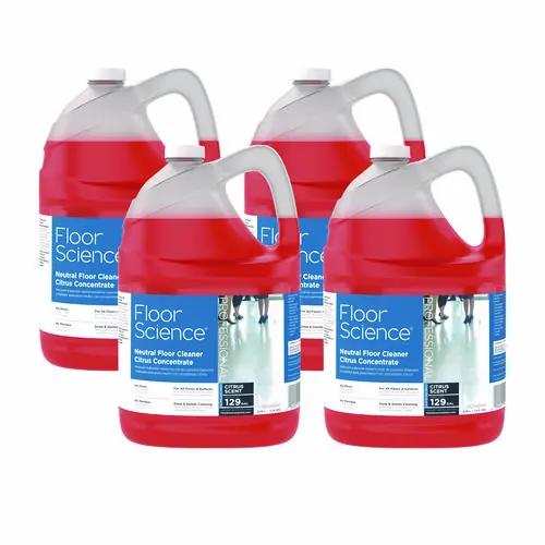 Diversey™ Floor Science Neutral Floor Cleaner Concentrate, Citrus Scent, 1 gal, 4/Carton