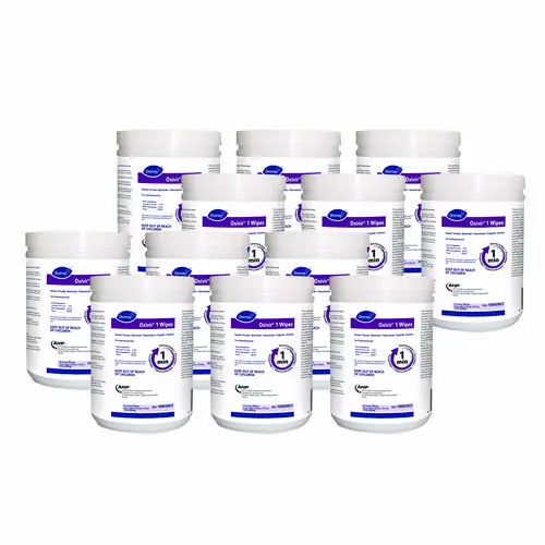 Diversey™ Oxivir 1 Disinfecting Wipes, 160 Wipes/Canister, 12 Canisters/Carton