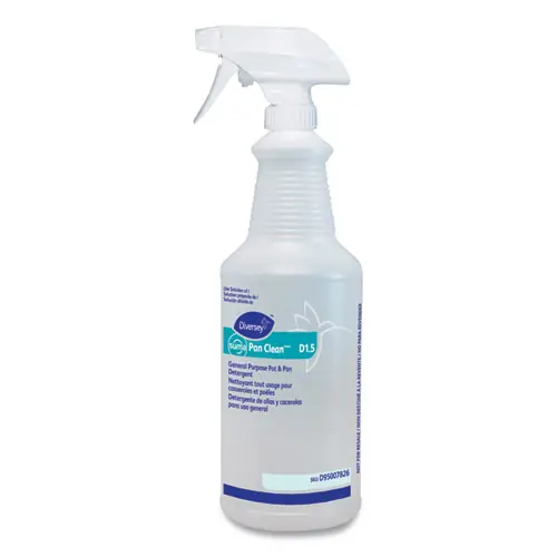 Diversey™ Pan Clean Spray Bottle, 32 oz, Clear, 12/Carton - Non-Stock Item - Extended Delivery Time