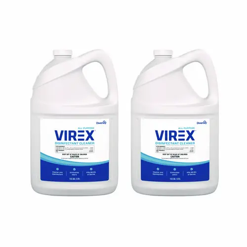 Diversey™ Virex All-Purpose Disinfectant Cleaner, Lemon Scent, 1 gal, 2 Containers/Carton
