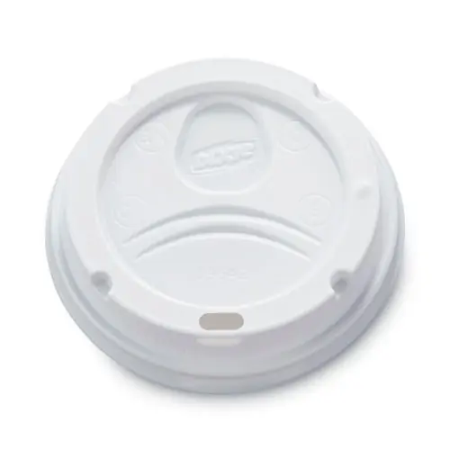 Dixie® Dome Lid, Fits 10 oz to 16 oz PerfecTouch Hot Cups / 12 oz to 20 oz WiseSize Hot Cups, Plastic, White, 500/Carton