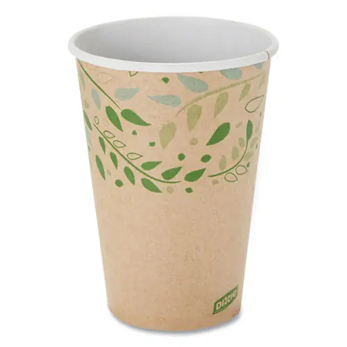 Dixie® EcoSmart Recycled Hot/Cold Cups, 16 oz, Kraft/Green, 1000/Carton
