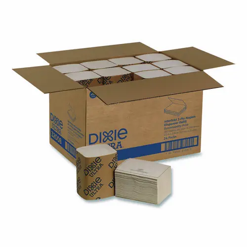 Dixie® Interfold Napkin Refills, 2-Ply, Brown, 6,000/Carton