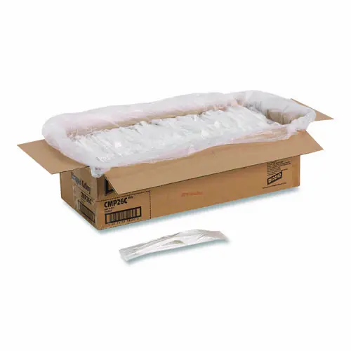 Dixie® Mediumweight Polypropylene Cutlery, Fork/Knife/Teaspoon, Plastic, White - 250/Carton