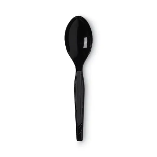 Dixie® Plastic Cutlery, Heavy Mediumweight Spoon, Black, 1,000/Carton