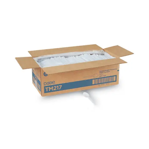 Dixie® Plastic Cutlery, Heavy Mediumweight Spoon, White, 1,000/Carton