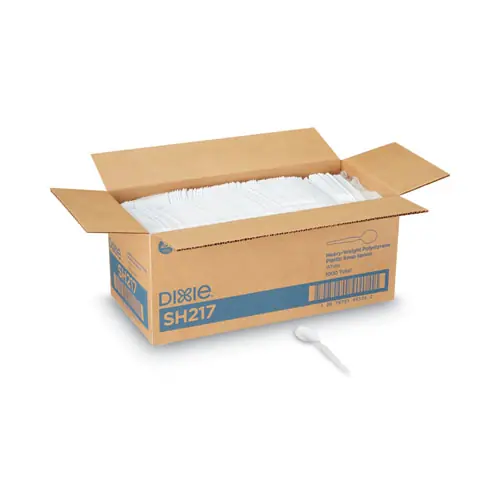 Dixie® Plastic Cutlery, Heavyweight Soup Spoon, White, 1,000/Carton