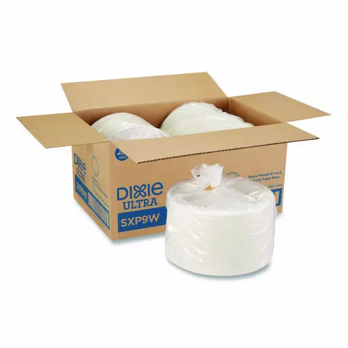 Dixie® Ultra® Heavy-Weight Paper Plates, 8.5" Diameter, 125 Plates per Pack, 4 Packs per Carton
