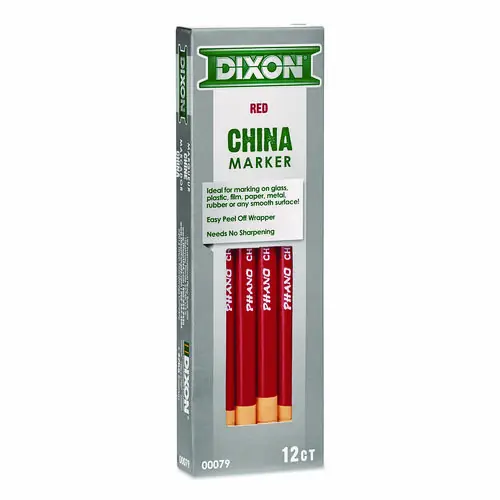 Dixon® China Marker, Red, 12/Pack