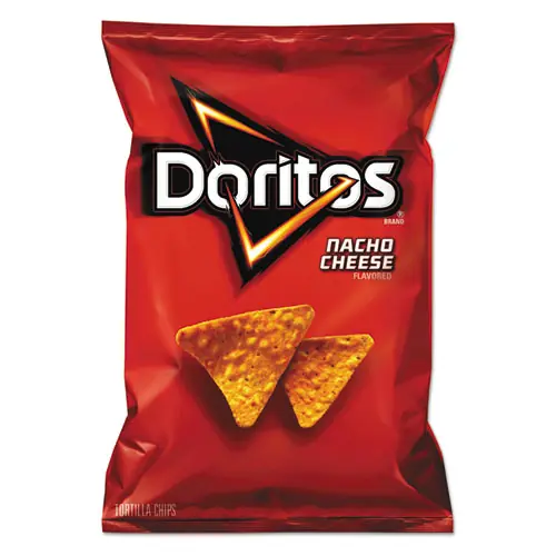 Doritos® Nacho Cheese Tortilla Chips, 2.88 oz Bag, 24/Carton