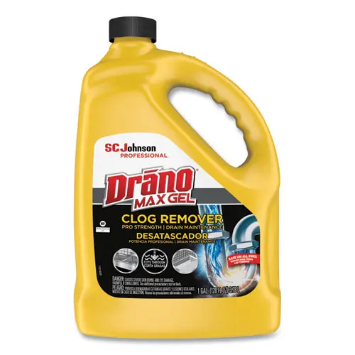 Drano® Max Gel Clog Remover, Bleach Scent, 128 oz Bottle