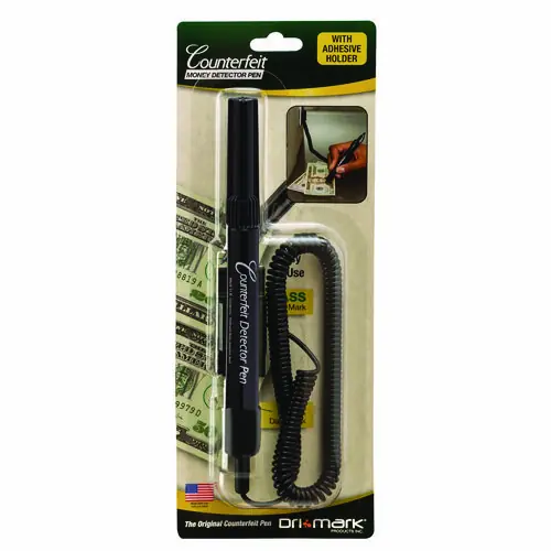 Dri-Mark® Smart-Money Counterfeit Bill Detector Pen with Coil and Clip, U.S. Currency