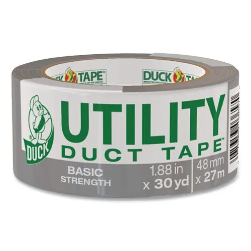 Duck® Basic Strength Duct Tape, Silver, 1.88" x 30 yds, 3" Core