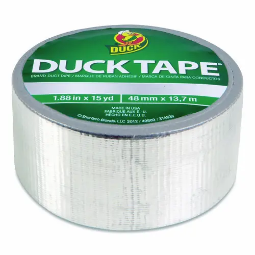 Duck® Colored Duct Tape, Chrome, 1.88" x 10 yds, 3" Core