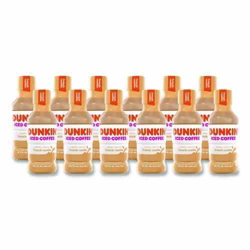 Dunkin'® French Vanilla Iced Coffee Drink, 13.7 oz Bottle, 12/Carton