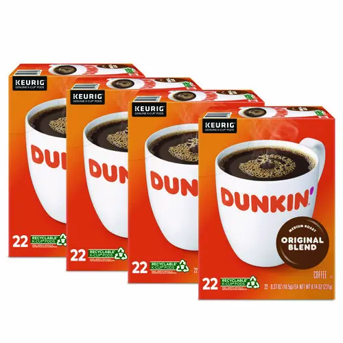 Dunkin'® K-Cup Pods, Dunkin Regular, 88/Carton