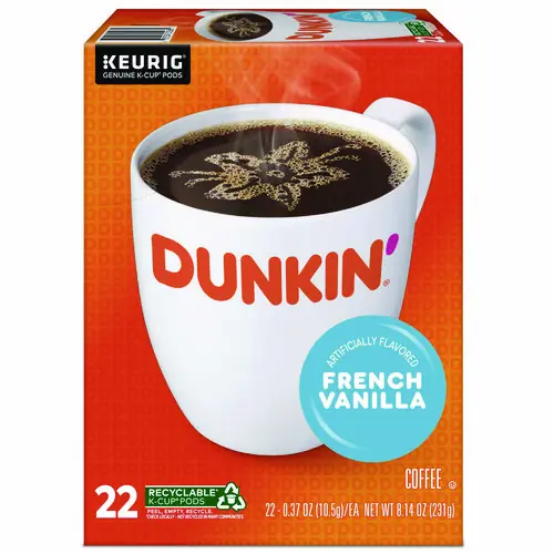 Dunkin'® K-Cup Pods, French Vanilla, 22/Box