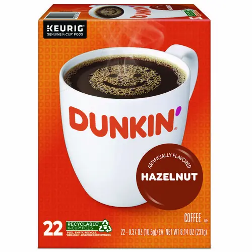 Dunkin'® K-Cup Pods, Hazelnut, 22/Box