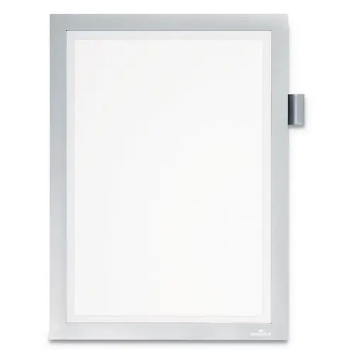 Durable DURAFRAME Note Sign Holder, Silver Frame, 8.5 x 11