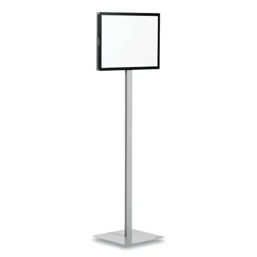 Durable® Info Basic Floor Stand, Double-Sided, 55.31" Tall, Black, Fits 11" x 17" Inserts