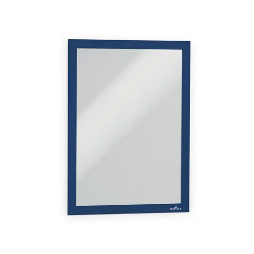 Durable® Infoframe DURAFRAME Self Adhesive Double Sided Sign Holder, 9.5 x 12, Dark Blue Frame, 2/Pack