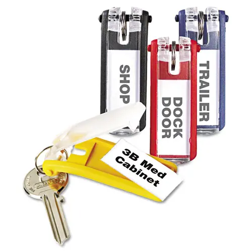 Durable® Key Tags for Locking Key Cabinets, Assorted Colors, 24 Pack