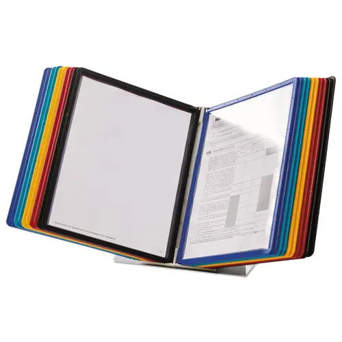 Durable® VARIO Reference Desktop System, 20 Panels, Assorted Borders and Panels