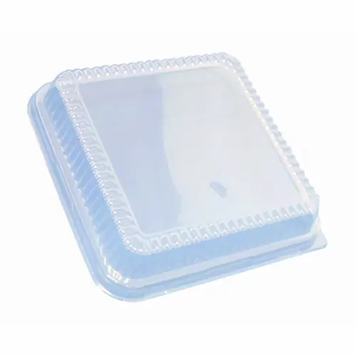 Durable Packaging Dome Lid for Cake Pan, Clear Plastic, 8.25" x 8.25", 500/Carton