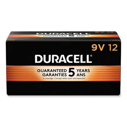 Duracell® CopperTop Alkaline 9V Batteries, 12/Box