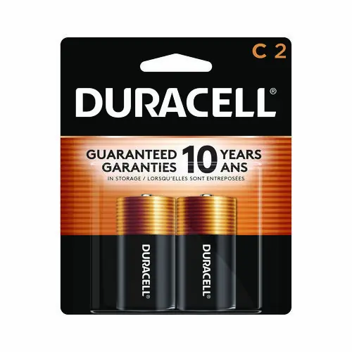 Duracell® CopperTop Alkaline C Batteries, 2/Pack