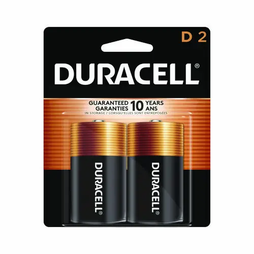 Duracell® CopperTop Alkaline D Batteries, 2/Pack