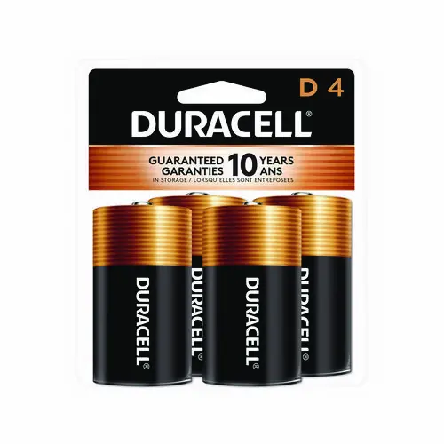 Duracell® CopperTop Alkaline D Batteries, 4/Pack