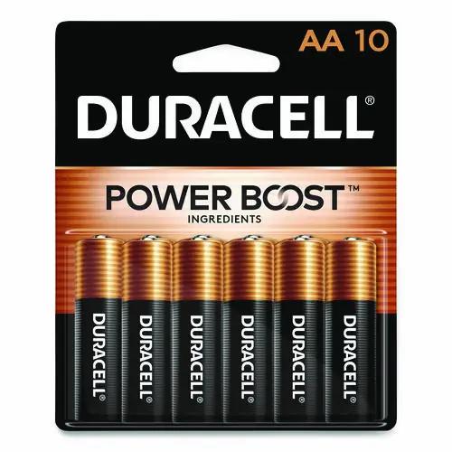 Duracell® Power Boost CopperTop Alkaline AA Batteries, 10/Pack