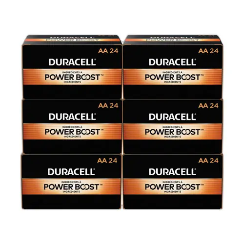 Duracell® Power Boost CopperTop Alkaline AA Batteries, 144/Carton