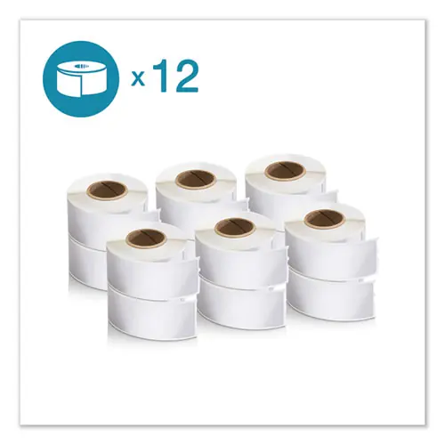 DYMO® LW Address Labels, 1.13" x 3.5", White, 350 Labels/Roll, 12 Rolls/Pack