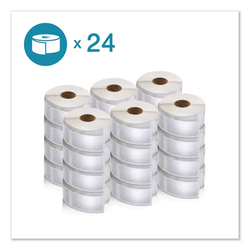 DYMO® LW Multipurpose Labels, White, 500 Labels/Roll, 24 Rolls/Box