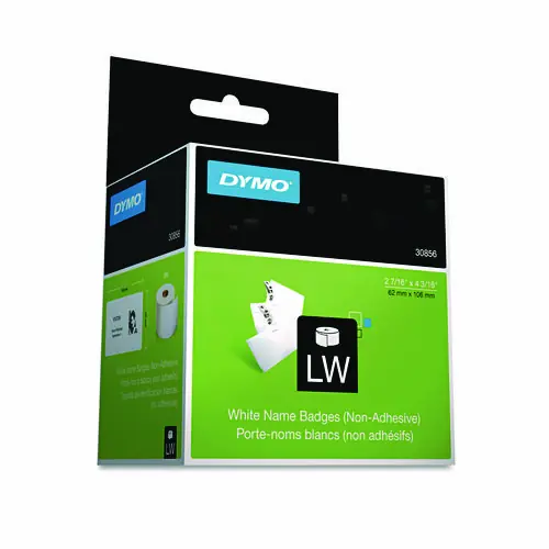 DYMO® Name Badge Insert Labels, White, 250 Labels/Box
