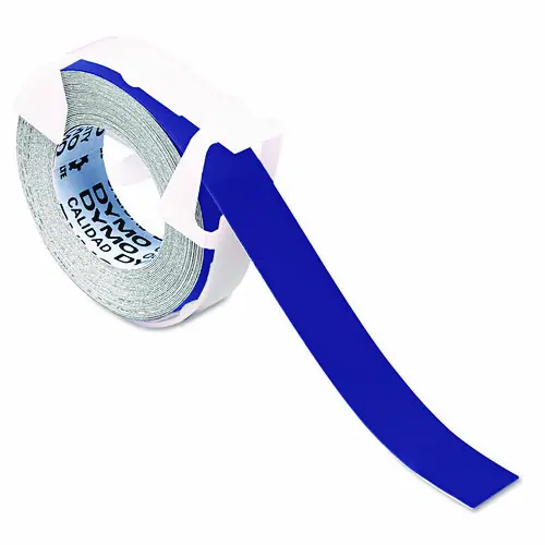 DYMO® Self-Adhesive Glossy Labeling Tape for Embossers, Blue, 0.37" x 12 ft Roll
