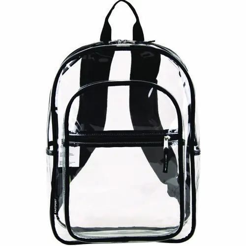 Eastsport® Clear with Color Trim Backpack, Clear/Black