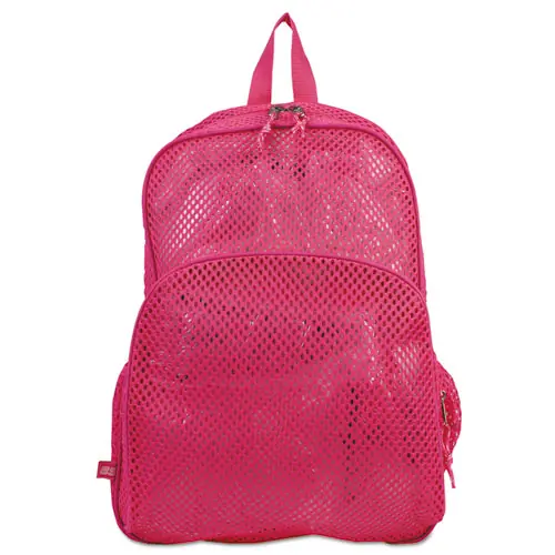 Eastsport® Mesh Backpack, Fits Devices Up to 17", Clear/English Rose