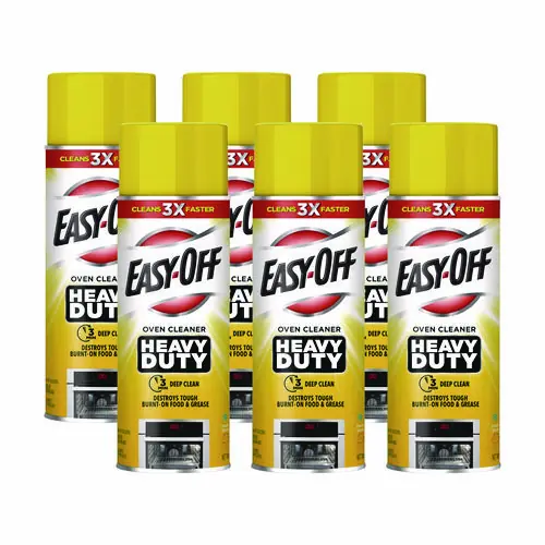 EASY-OFF® Heavy Duty Oven Cleaner, Fresh Scent, Foam, 14.5 oz Aerosol Spray, 6/Carton