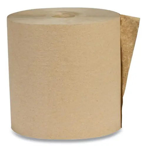 Eco Green® Recycled Hardwound Paper Towels, 1-Ply, 7.87" x 700 ft, Kraft, 12 Rolls/Carton