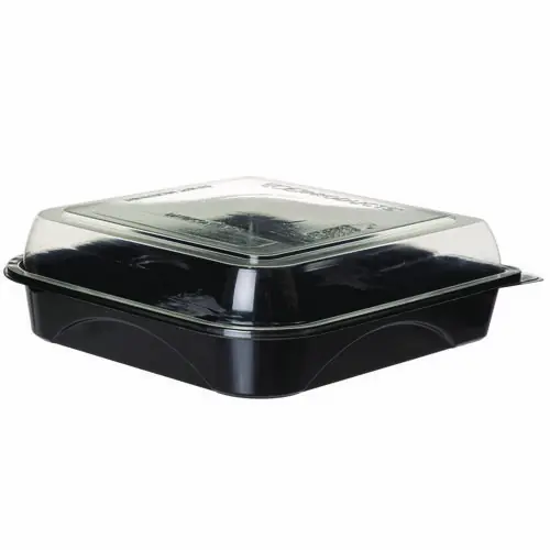 Eco-Products® 100% Recycled Content Premium Take Out Containers, 42 oz, Black/Clear, Plastic, 50/Pack, 3 Packs/Carton