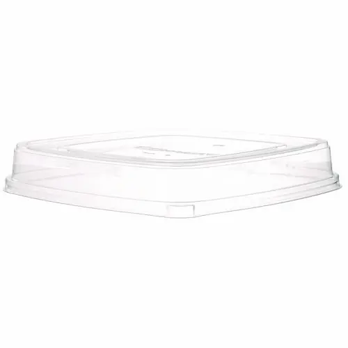 Eco-Products® Lids for Regalia Sugarcane 160 oz Bowls, Clear, 50/Carton