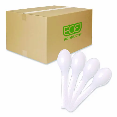 Eco-Products® Plantware CPLA Tasting Spoon, Plastic, 3", White, 2,000/Carton
