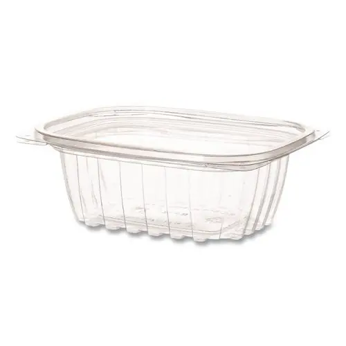 Eco-Products® Renewable and Compostable Rectangular Deli Containers with Lid, 12 oz, Clear, 100/Pack, 3 Packs/Carton