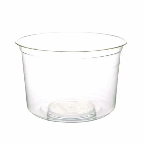 Eco-Products® Renewable and Compostable Round Deli Containers, 16 oz, Clear, Plastic, 50/Pack, 10 Packs/Carton