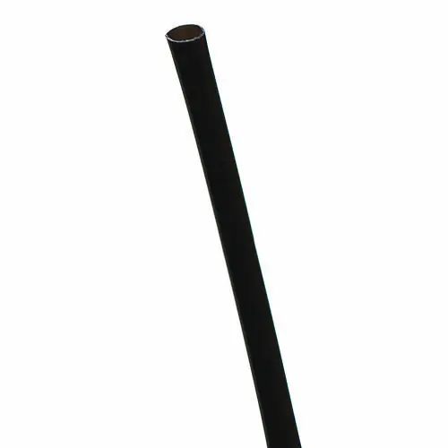 Eco-Products® Unwrapped Straw, 5.75", Plastic, Black, 20,000/Carton