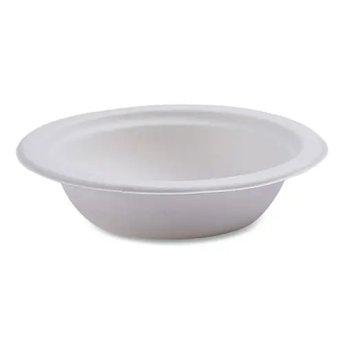Eco-Products® Vanguard Renewable and Compostable Sugarcane Bowls, 12 oz, White, 1,000/Carton